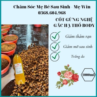 Cốt gừng nghệ gấc hạ thổ 100 ngày đánh tan mỡ bụng trắng da mờ rạn cốt gừng nghệ gấc hạ thổ body và face
