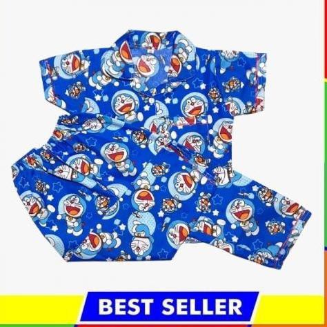 Bộ Đồ Ngủ Pijama Họa Tiết Doraemon Đáng Yêu Cho Bé 6-12 Yrs (44)