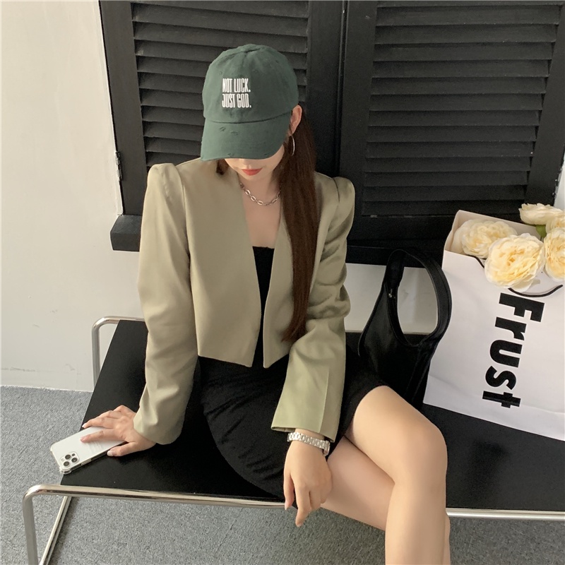 Áo khoác dáng ngắn phong cách mùa thu thời trang thanh lịch cho nữ