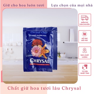 Gói Dưỡng Hoa Tươi Lâu Chrysal, Chất Dưỡng Hoa, Dưỡng Hoa Lâu Tàn Gói 5g Tiện lợi, Dễ Sử Dụng, Hạn Sử Dụng 3 Năm