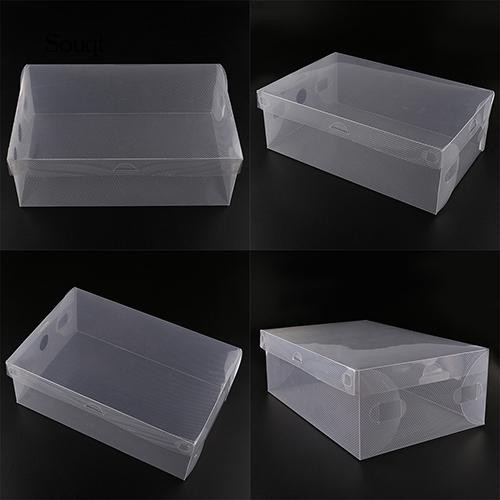 Hộp Đựng Giày Bằng Nhựa Trong Suốt Có Thể Xếp Chồng Gọn Gàng 10X
