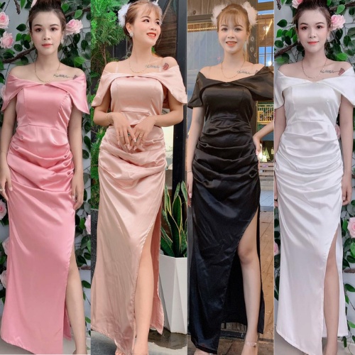 Đầm váy dự tiệc, đầm dạ hội xẻ đùi, váy body dạ hội, đầm váy dạ hội (kèm ảnh thật)