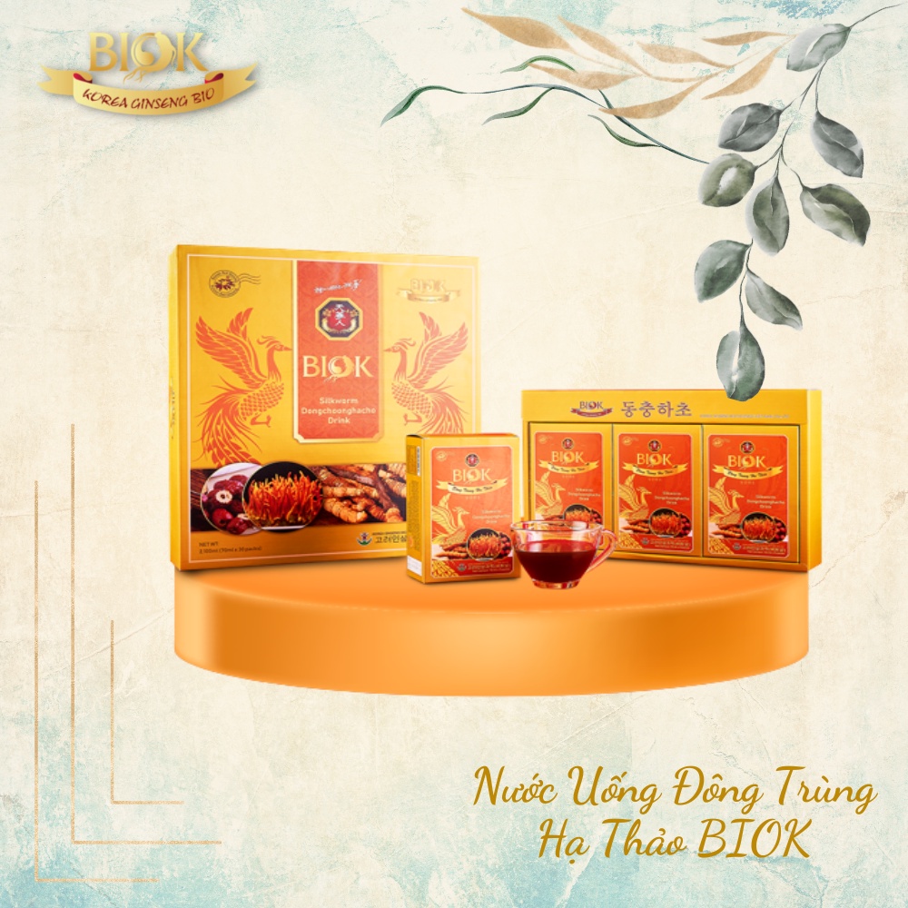 Nước Uống Đông Trùng Hạ Thảo Biok Hàn Quốc Nhập Khẩu Chính Hãng, Tăng Sức Đề Kháng Cải Thiện Sức Khỏe - Hộp 5/15/30 Gói