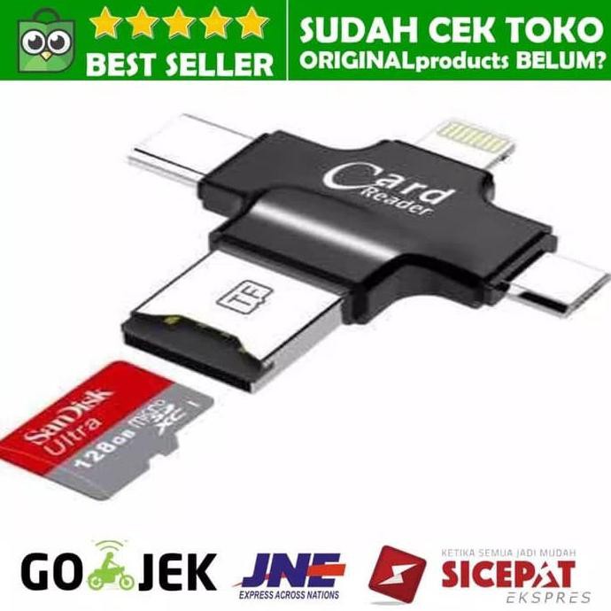 Đầu Đọc Thẻ Nhớ Micro Sd Usb Otg Cho Iphone 5 6 7 8 + X Ipad 4