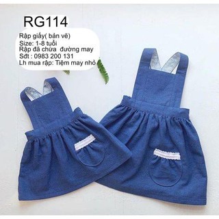 RG114_Rập giấy may váy yếm bé gái