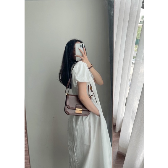 KHALI DRESS - Váy suông dài xếp li eo REGEN