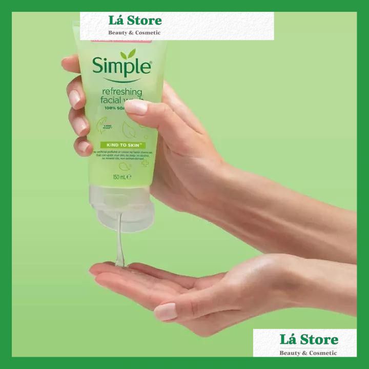 Sữa Rửa Mặt Simple - Sữa Rửa Mặt Simple Gel Kind To Skin Refreshing Facial Wash Gel 150ml