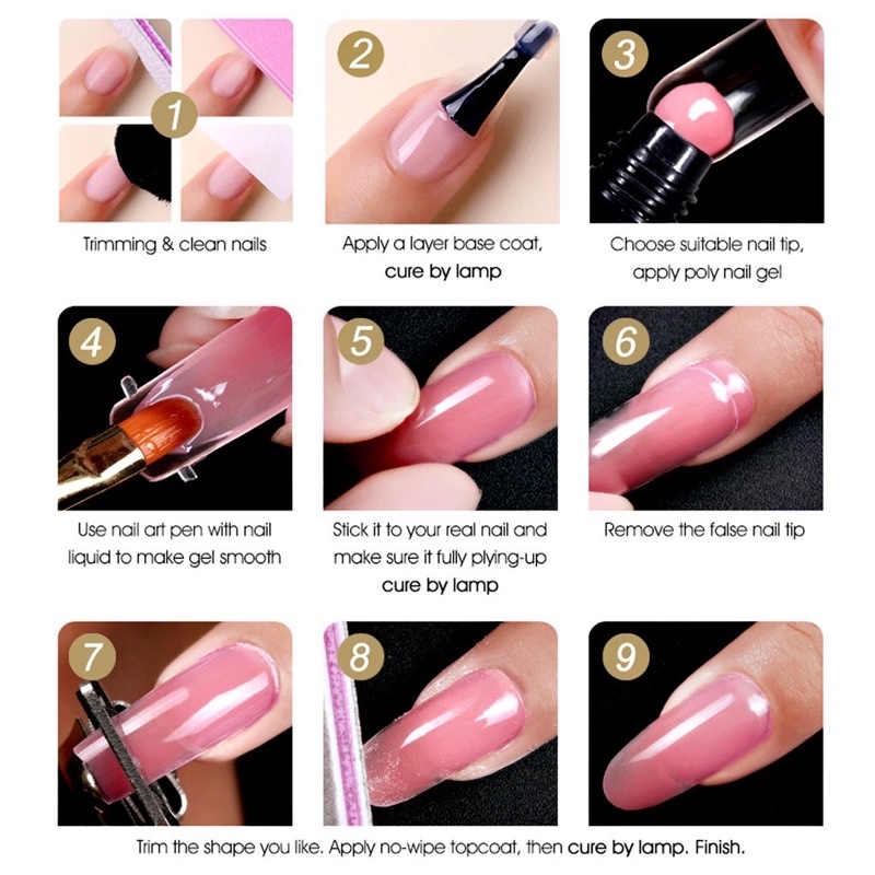 Gel gôm đắp móng tuýp lẻ đủ màu