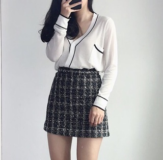 Chân váy Dạ Kim Tuyến dáng A nữ