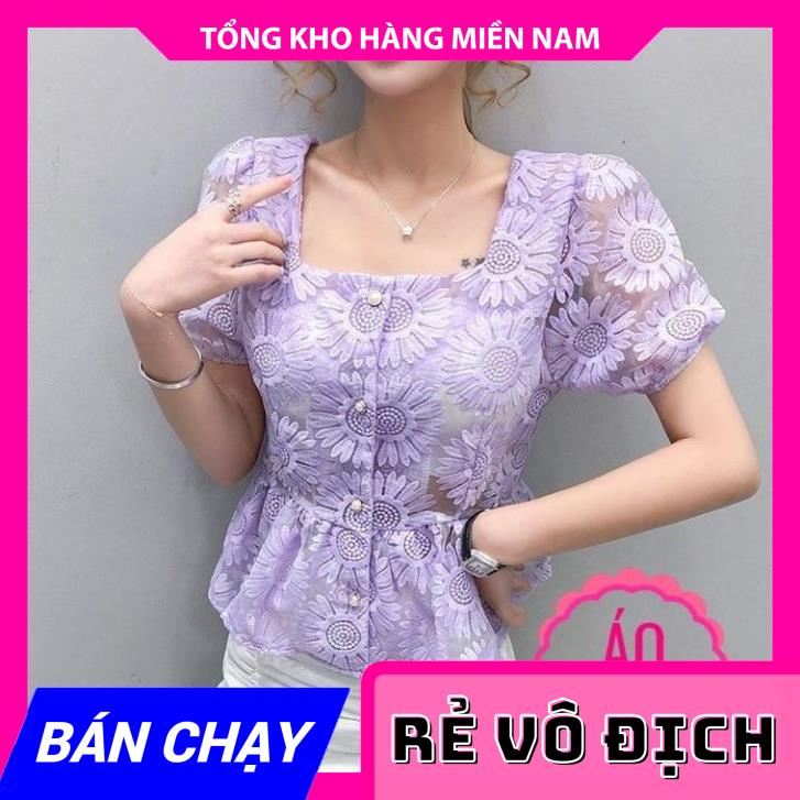 ÁO REN HOA CỰC XINH MT1859 ⚡100% ẢNH THẬT⚡ CHUYÊN SỈ - GIÁ TỐT