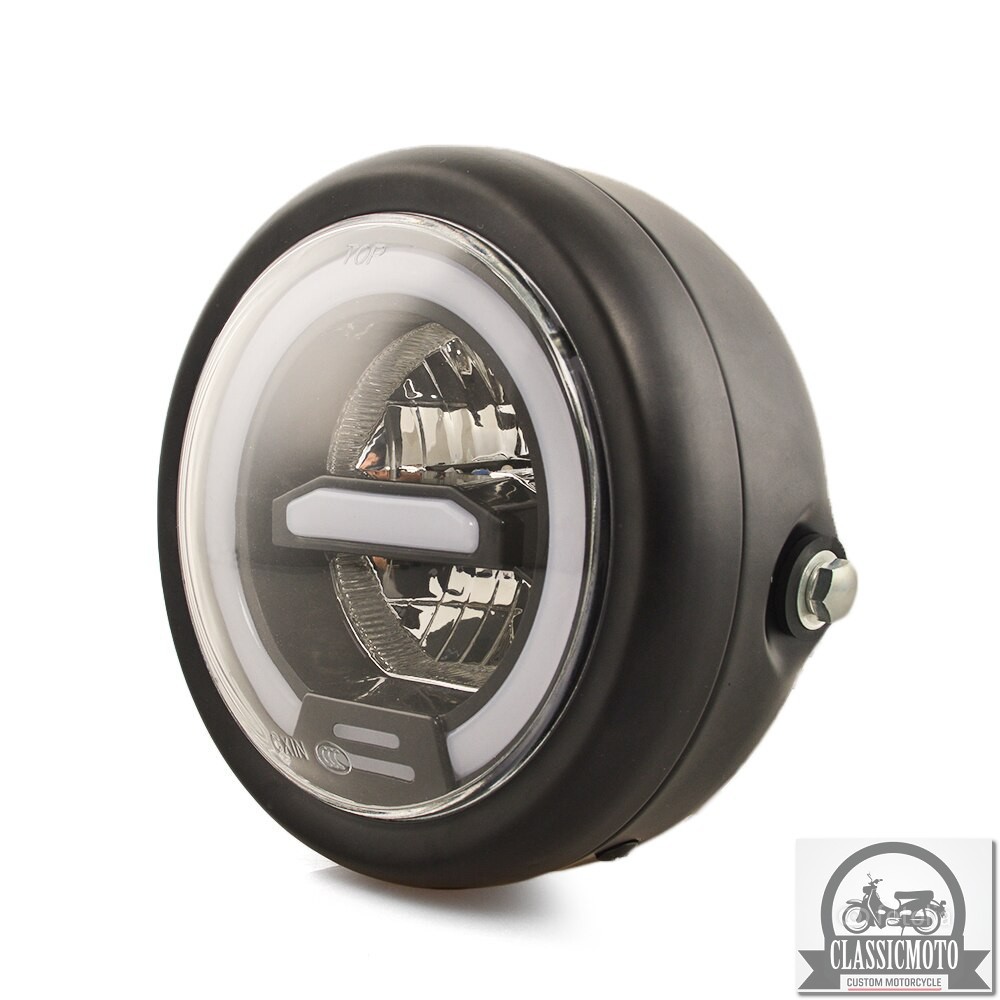 Đèn pha led ⭐𝑭𝑹𝑬𝑬𝑺𝑯𝑰𝑷⭐  Đèn pha led xe máy class độ Harley Cafe Racer Chopper Bobber CG125 GN125