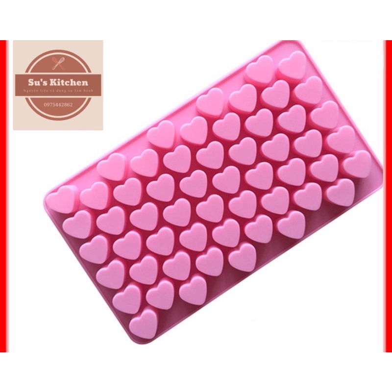 khuôn silicon đổ socola,thạch tim nhí