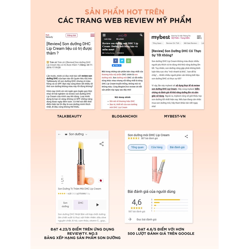 Son Dưỡng Môi DHC Lip Cream 1,5g - MIE SHOP