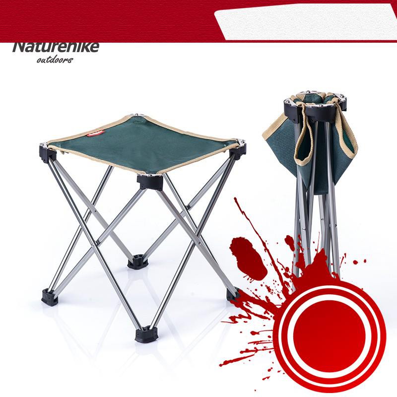Ghế gấp Inox siêu gọn, ghế xếp mini câu cá Naturehike NH15D012-B