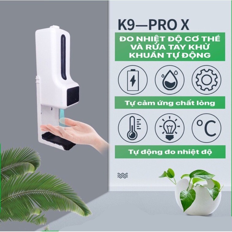 Máy khử khuẩn đo thân nhiệt k9 pro tự động cảm ứng- máy sát khuẩn dùng trong mùa dịch-2 trong 1 (Có video hướng dẫn)