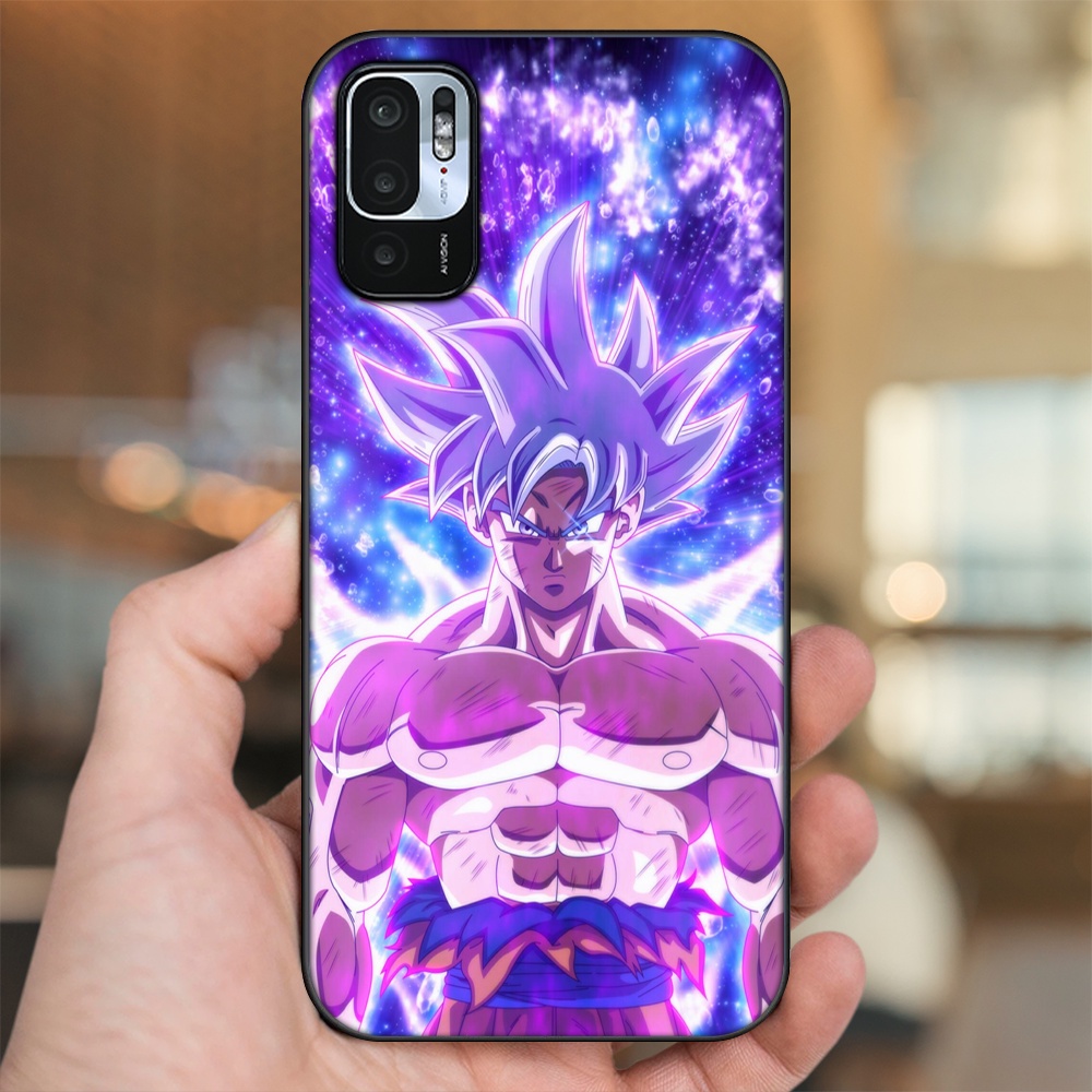 Ốp lưng Xiaomi Redmi Note 10 5G viền đen in hình Goku Dragon Ball