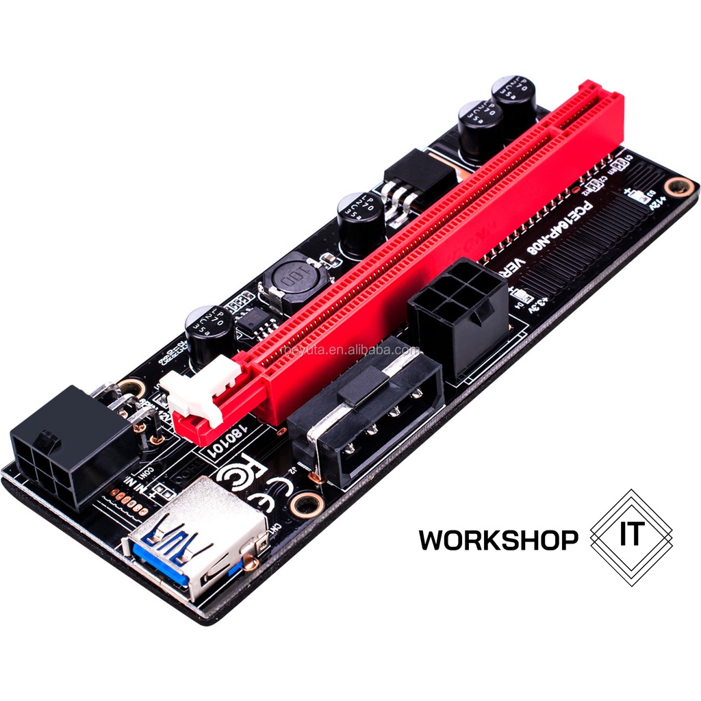 Dây Riser 009s TISHRIC 4 tụ cho máy đào coin và gắng vga rời