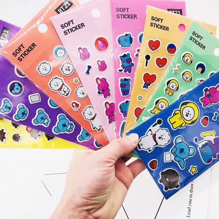 Sticker nổi BT21 mới