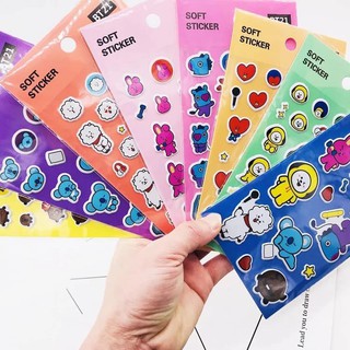 Sticker nổi BT21 mới