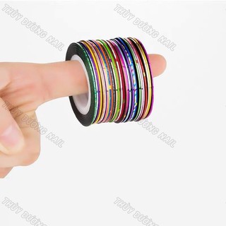 Set 10 cuộn dây kim tuyến dán móng 1mm