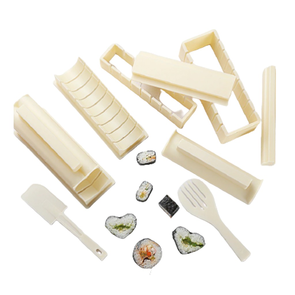 Đồ Làm Sushi Kimbap Cơm Cuộn 10 Món Tiện Lợi (4 Khuôn) TR120