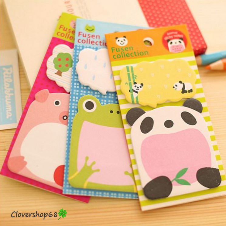 Giấy note hoạt hình động vật cute ( gấu,rùa,gà,mèo .v.v. --- LOẠI RẺ NHẤT )