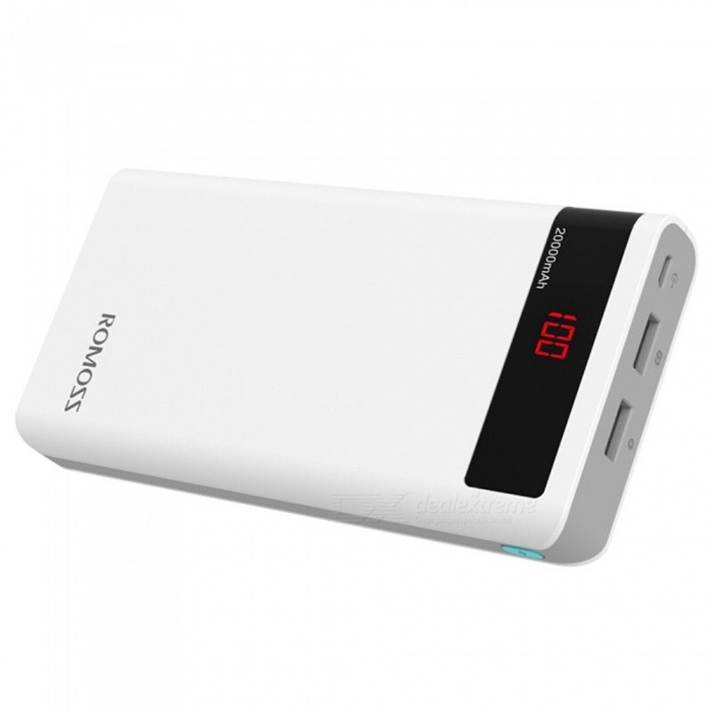 Pin dự phòng Romoss 20000mAh Sense 6P - màn hình Đen