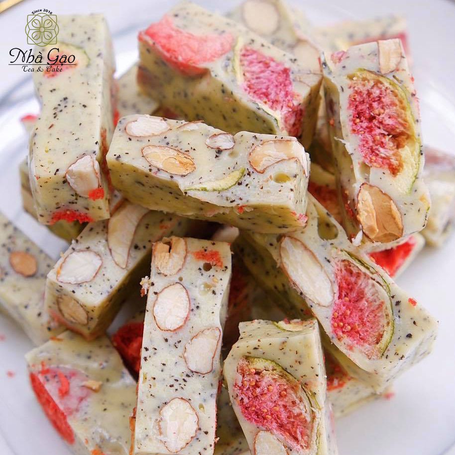 Kẹo Nougat cao cấp vị trà bá tước Anh quốc Nhà Gạo
