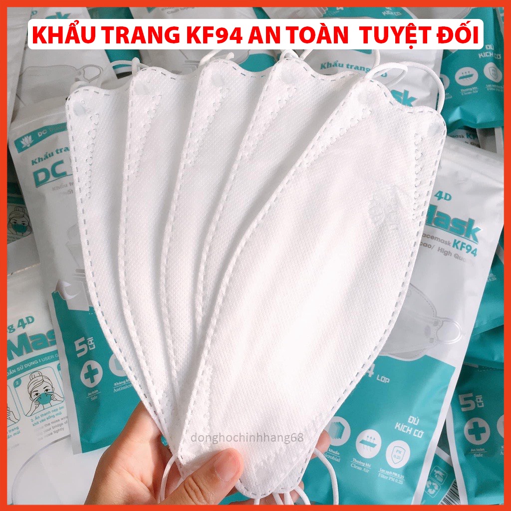 Khẩu Trang KF94 Y Tế 4 Lớp  Kháng Khuẩn Và Chống Bụi Mịn Hàng Cao Cấp Chính Hãng Bảo Hành 1 Năm