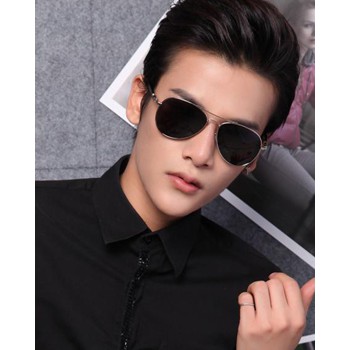 Mắt kính đi đêm M209 tròng đen gọng đen kính chống bụi ASAM