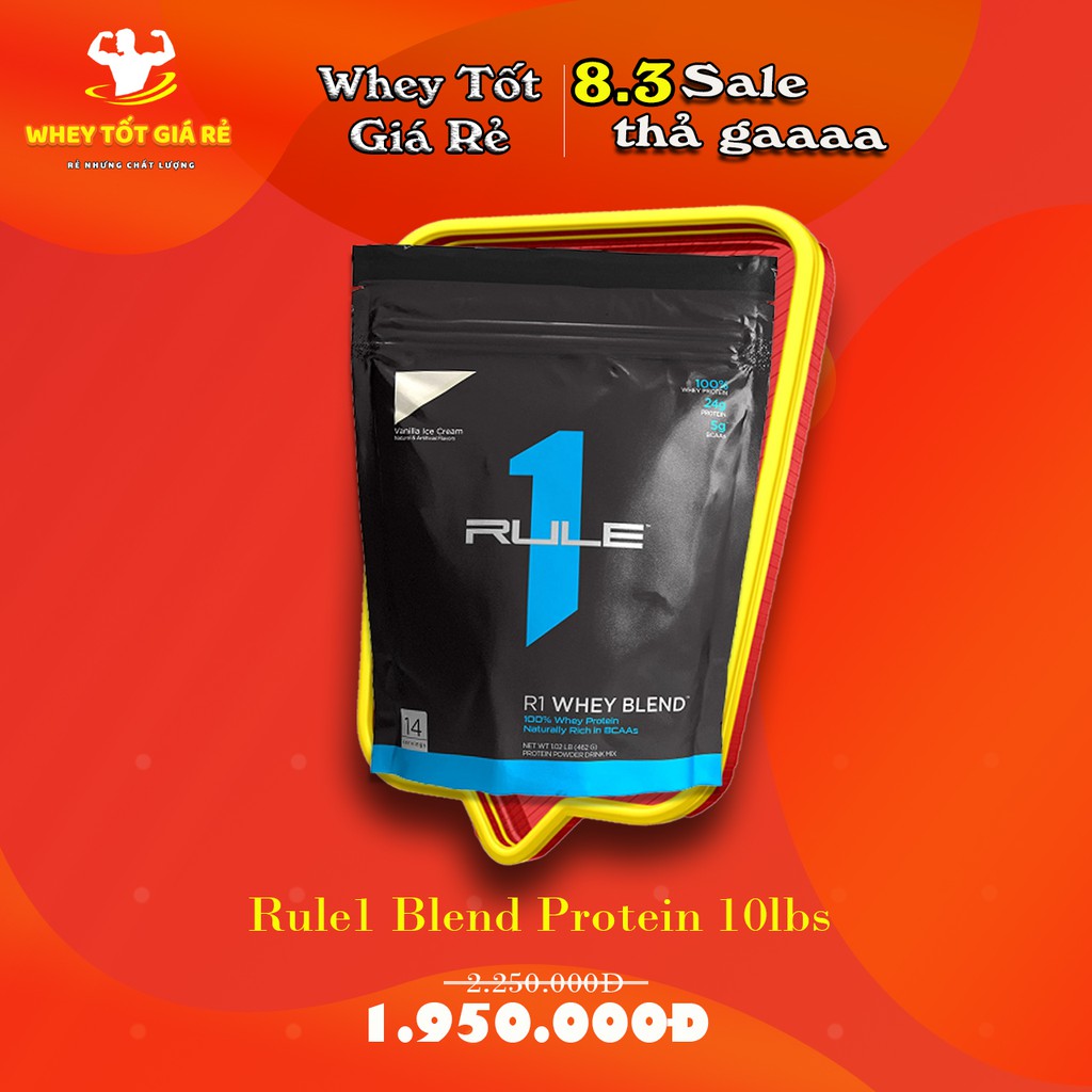 Sữa Dinh Dưỡng Tăng Cơ Rule1 Blend Protein 10lbs (4kg6)