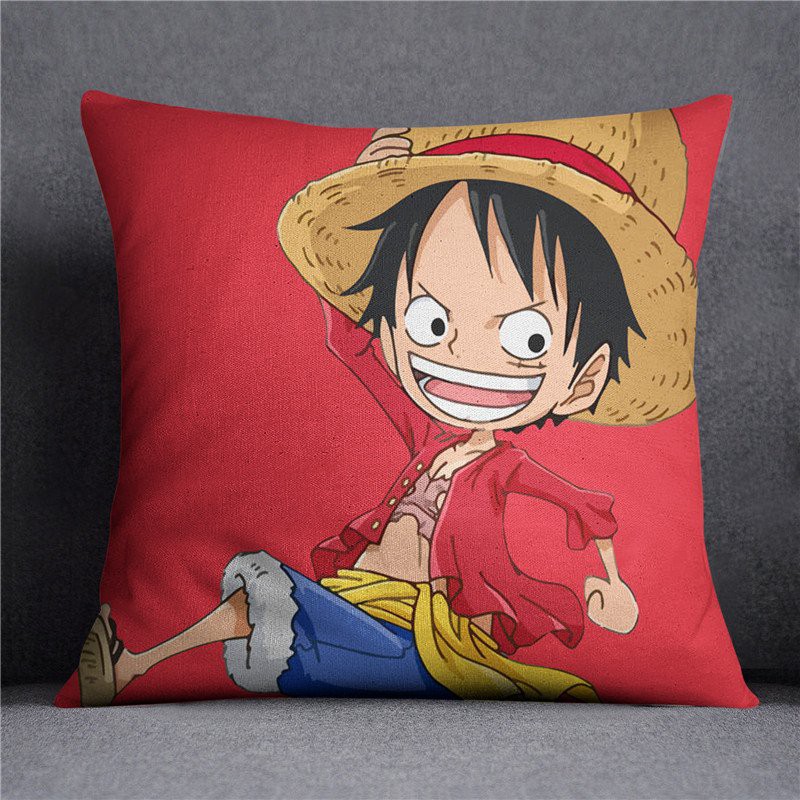 ( mẫu ngẫu nhiên ) Gối in hình anime ĐẢO HẢI TẶC ONE PIECE chibi dễ thương độc đáo tiện lợi