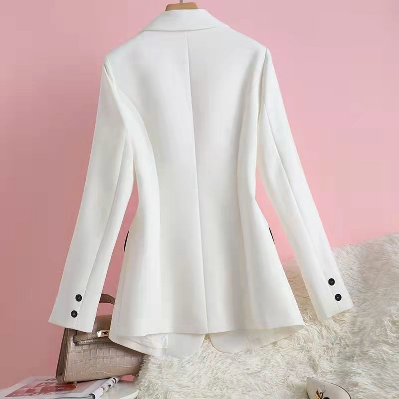 Áo Khoác Vest Nữ Màu Trắng Dáng Ôm Không Sắt Thời Trang