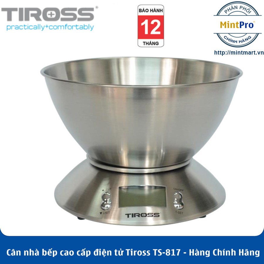 Cân nhà bếp cao cấp điện tử Tiross TS-817 - Hàng Chính Hãng