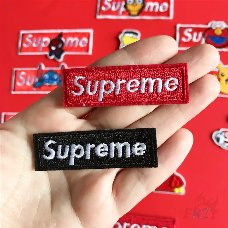 Miếng dán ủi quần áo họa tiết thêu hình KAWS RIPNDIP SUPREME