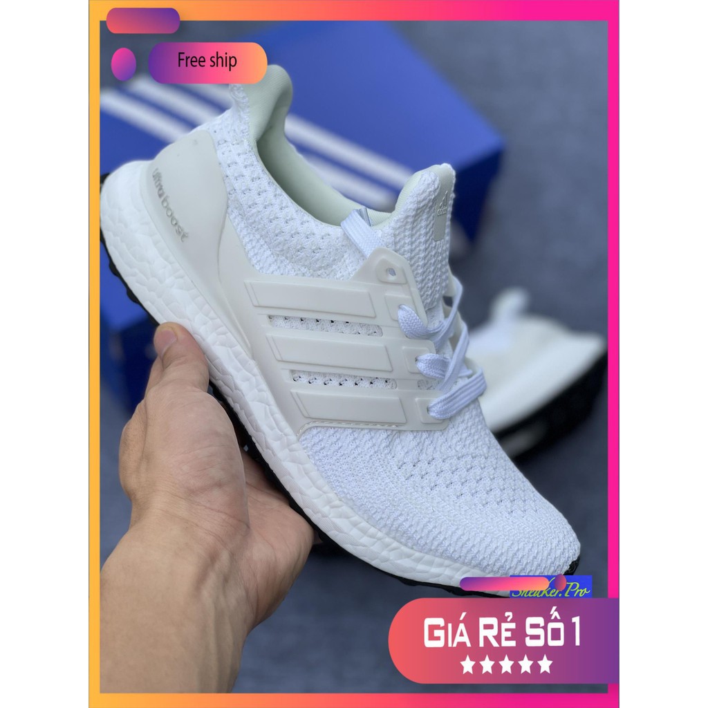 (VIDEO CẬN CẢNH + FREE SHIP + HỘP) Giày thể thao nam nữ ULTRA BOOST 4.0 trắng siêu đẹp