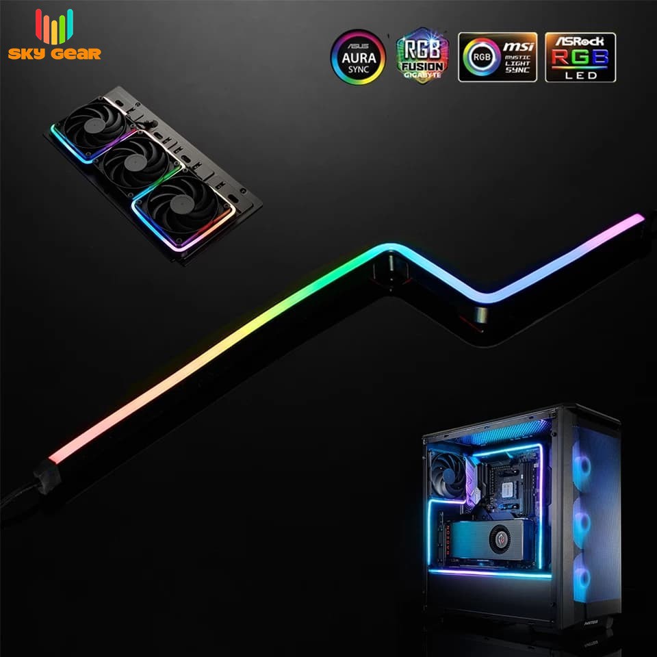 Dây LED Phanteks DIGITAL RGB NEON LED M1, M5, KIT COMBO SET, Phụ kiện đi dây linh hoạt