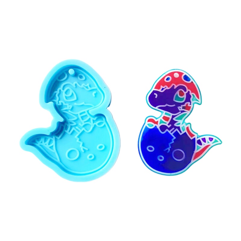 Khuôn Silicone Làm Móc Khóa Thủ Công DIY Hình Động Vật Phục Sinh Cho Trẻ Em