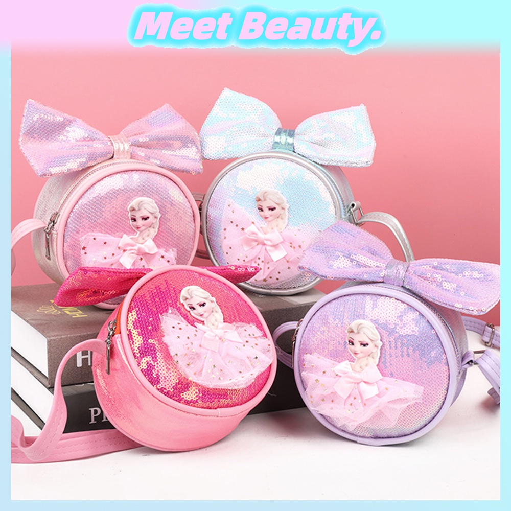 Túi Đeo Chéo Oxford Hình Hoạt Hình Frozen Cho Bé Gái