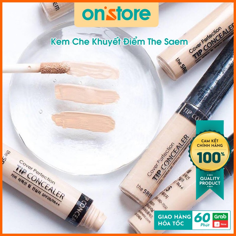 Kem Che Khuyết Điểm The Saem Cover Perfection Tip Concealer Che Phủ Tốt, Concealer Bút Kem Che Khuyết Điểm, Giá Rẻ Hàn Q