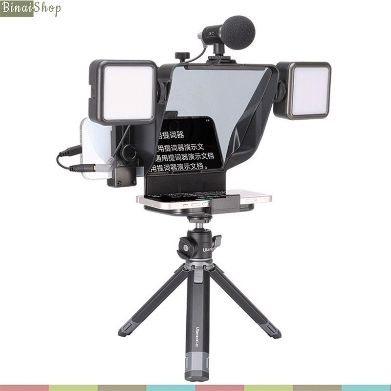 Ulanzi Teleprompter PT-16 - Máy Nhắc Chữ Mini Cho Vlogger, Nhà Báo, Người Thuyết Trình, Dùng Cho Smartphone, Tablet