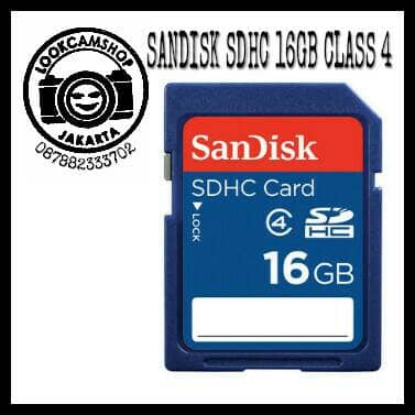 SANDISK Thẻ Nhớ Sdhc Sd 16gb Class4 Class 4 C4