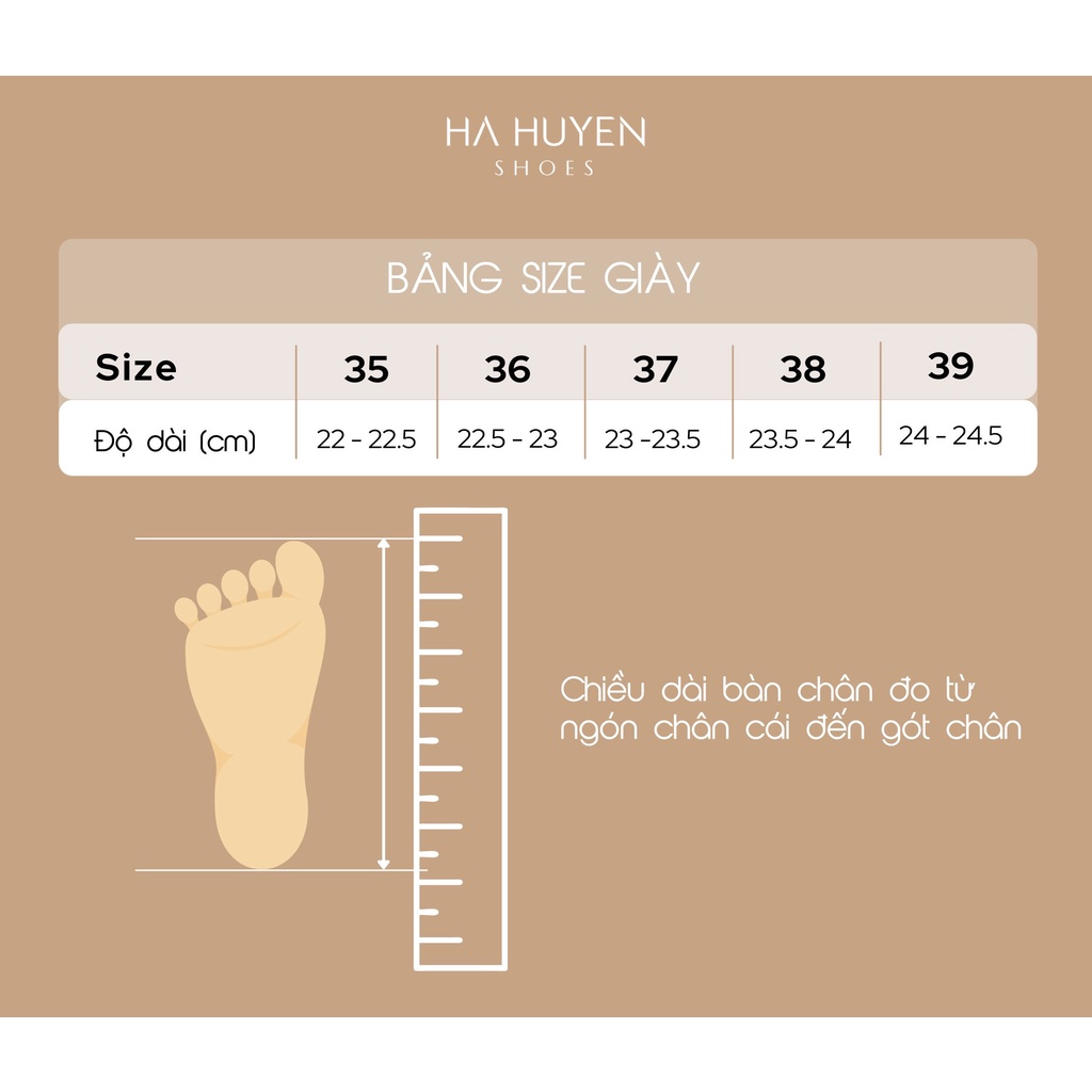 Giày búp bê nữ Hà Huyền Shoes da lì mũi vuông đính đá sành điệu - BB241