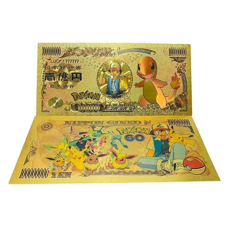 Thẻ Bài Ma Thuật Hình Quả Bóng Pokemon Bằng pvc Màu Vàng Kim Cổ Điển Sưu Tầm Kỷ Niệm Cho Trẻ Em