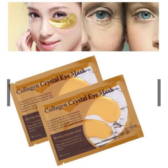 Mặt nạ mắt hàng Nội địa Trung, Mặt nạ dưỡng ẩm và làm mờ thâm quầng mắt Collagen Crystal Eye Mask