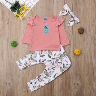 Set Quần Áo Gồm Áo Thun Tay Dài Và Quần Dài Cho Bé Gái Từ 8 Tháng Tuổi