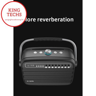 Loa bluetooth K9 WKing, Loa kéo hát karaoke Công Suất lớn 100W tặng kèm 2 micro, chất lượng âm thanh tuyệt đỉnh