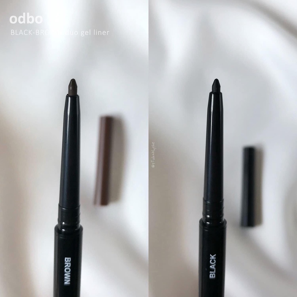 Kẻ Mắt Nước 2 Đầu Đen Và Nâu ODBO BLACK-BROW DUO GEL LINER # OD359