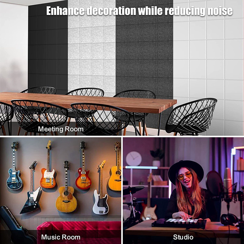 Bộ 12 Miếng Dán Tường Cân Bằng Cách Âm Tự Dính 12X12X0.4 Inch Tiện Dụng Cho Gia Đình / Văn Phòng