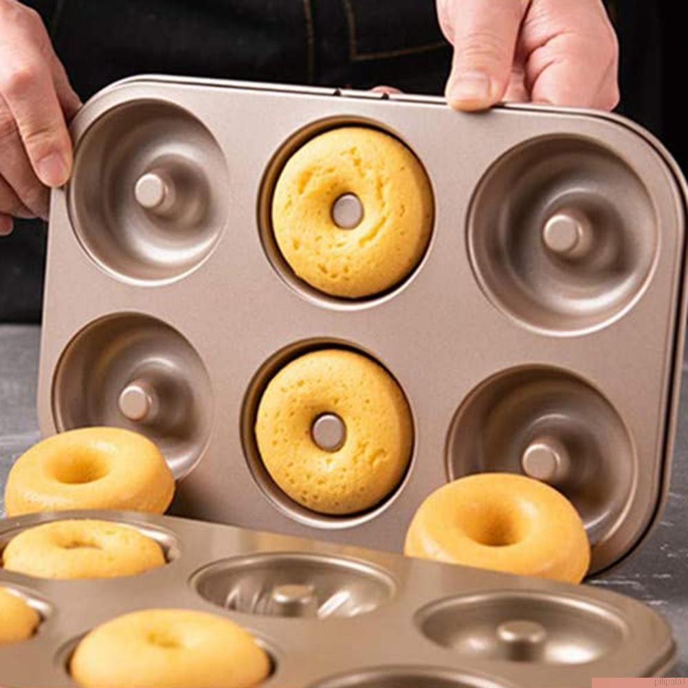 Khay Nướng Bánh Donut 6 Ngăn Bằng Thép Carbon Chống Dính